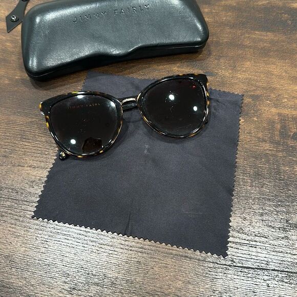 Jimmy Fairly Womens C51 Cellulose Acetate Frame Sunglasses Tortoise Cat eye Case main image 12